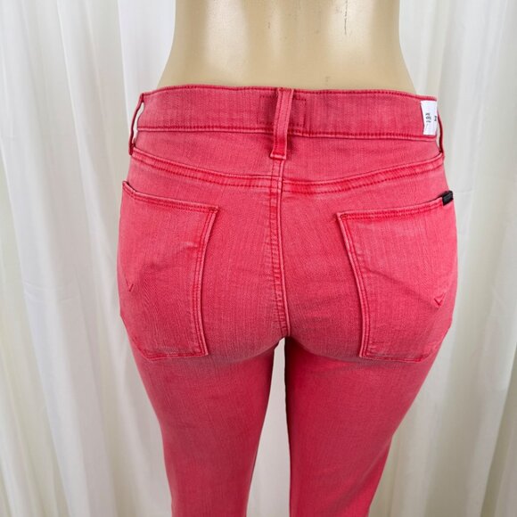 Women's Hudson Krista Ankle Super Skinny Mid to High Rise Jeans Orange Size 32 - Picture 10 of 12